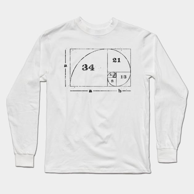 Fibonacci spiral Long Sleeve T-Shirt by erzebeth